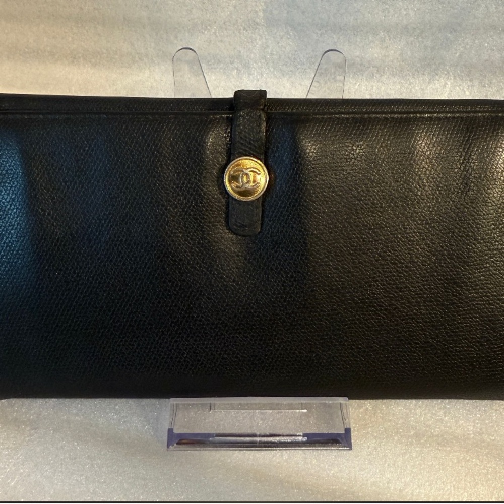 CHANEL Black Long Wallet